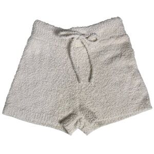 Showpo. Faux Sherpa Cream High Waisted Soft and Cozy Shorts Size 4